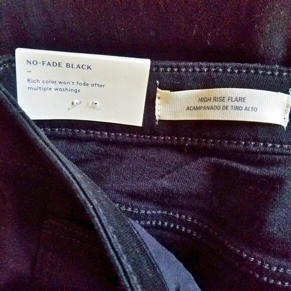 Universal Thread High-Rise Flare Jeans Women's 10 Black Stretch Denim - Picture 5 of 10